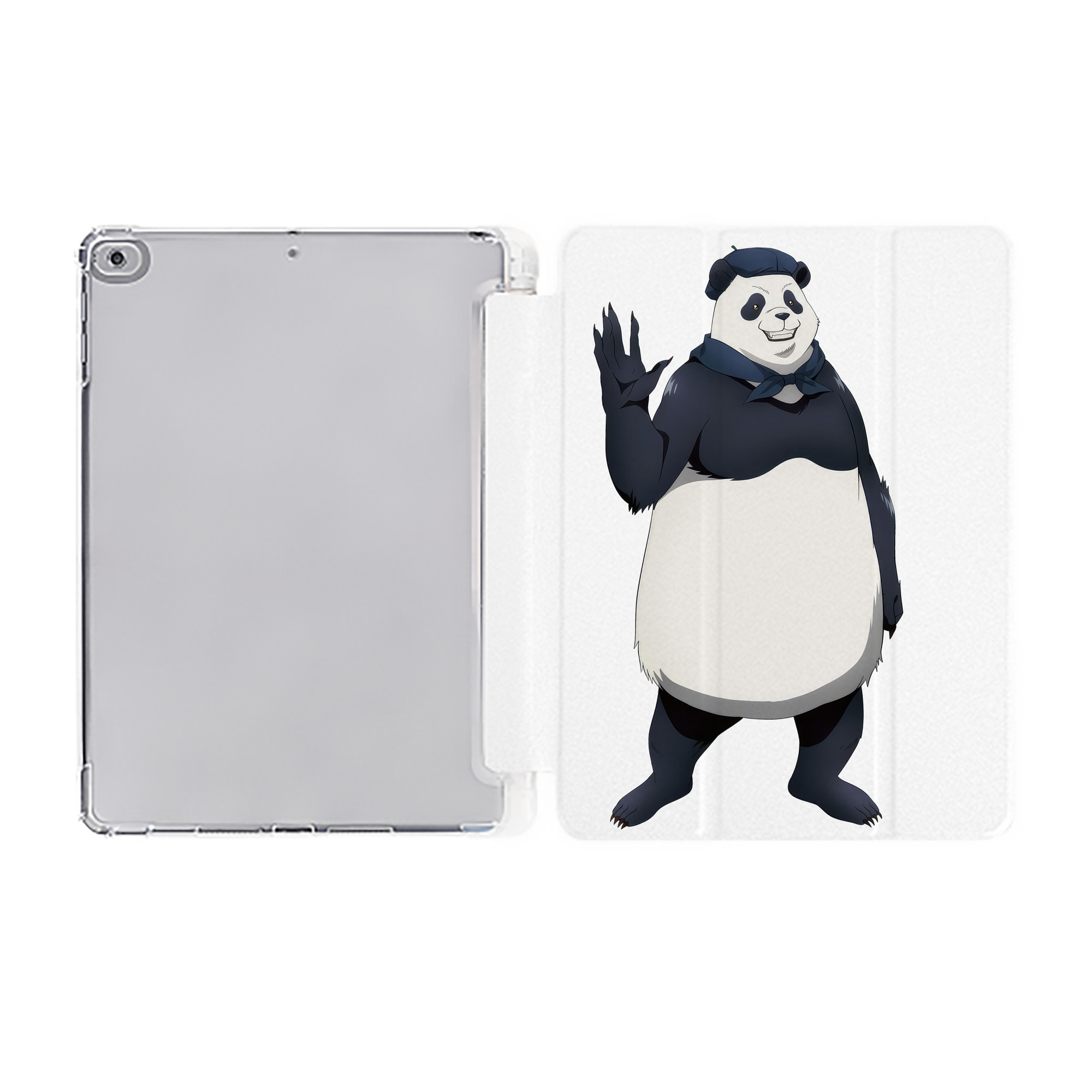 （画像用） 呪術廻戦 Jujutsu Kaisen IPad ケース ペン収納付き 三つ折りスタンド PUレザー×シリコン 対応機種9.5/10.5/10.9インチ